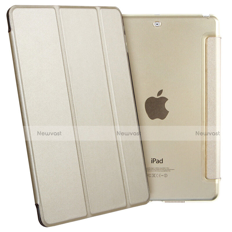 Leather Case Stands Flip Cover L06 for Apple iPad Mini 3 Gold