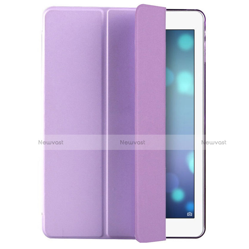 Leather Case Stands Flip Cover L06 for Apple iPad Mini 3 Purple