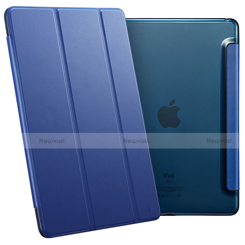 Leather Case Stands Flip Cover L06 for Apple iPad Mini 4 Blue