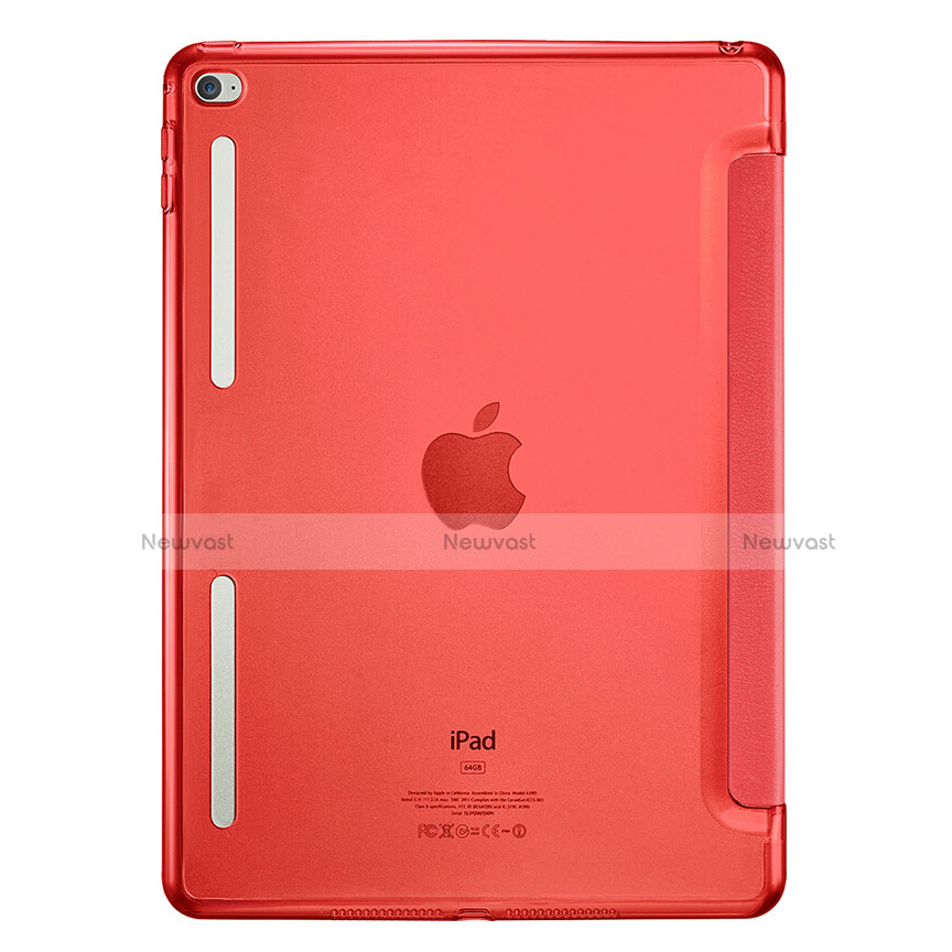 Leather Case Stands Flip Cover L06 for Apple iPad Mini 4 Red