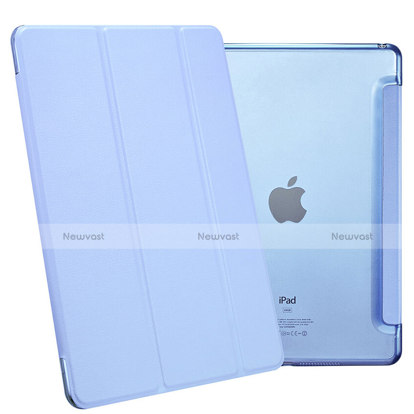 Leather Case Stands Flip Cover L06 for Apple iPad Mini 4 Sky Blue