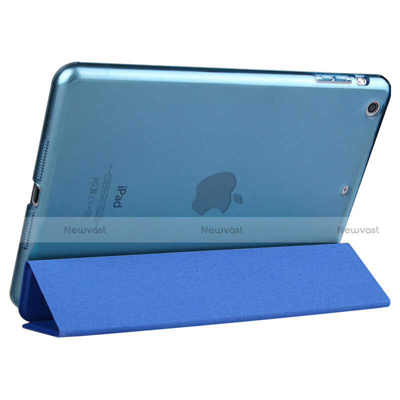 Leather Case Stands Flip Cover L06 for Apple iPad Mini Blue