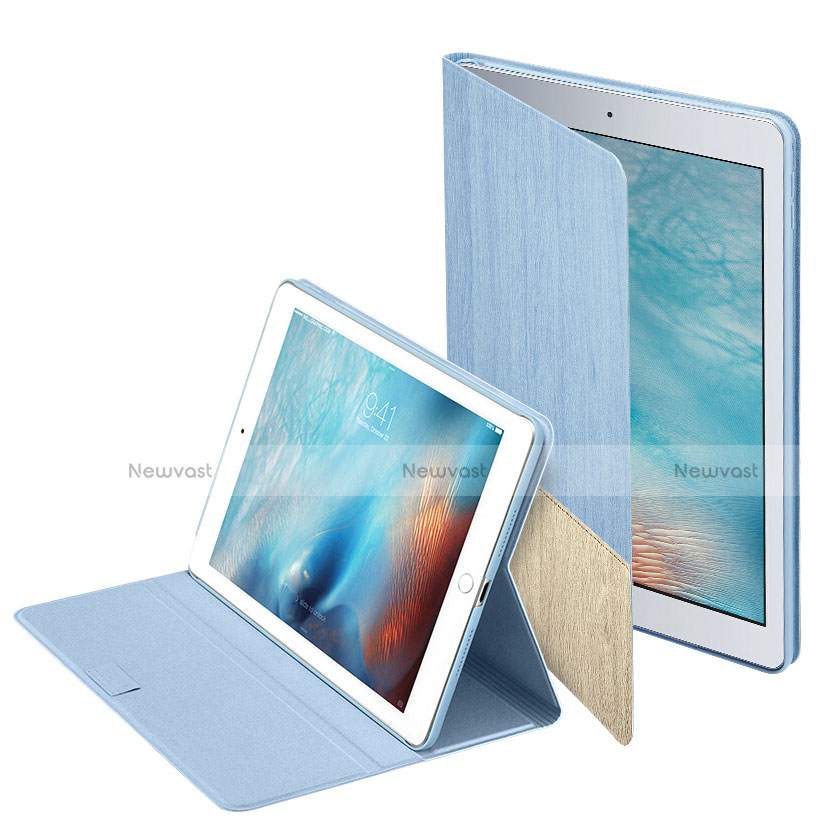 Leather Case Stands Flip Cover L06 for Apple iPad Pro 10.5 Sky Blue
