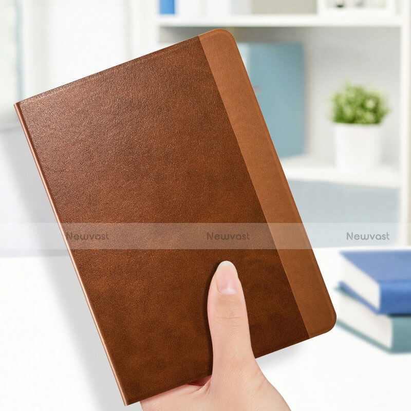Leather Case Stands Flip Cover L06 for Apple New iPad 9.7 (2018) Brown