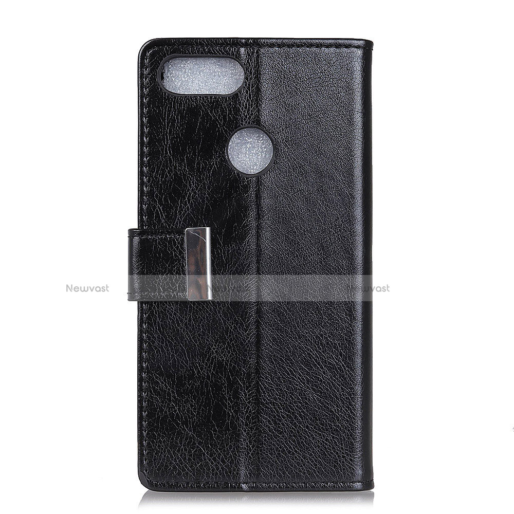 Leather Case Stands Flip Cover L06 Holder for Asus Zenfone Max Plus M1 ZB570TL Black