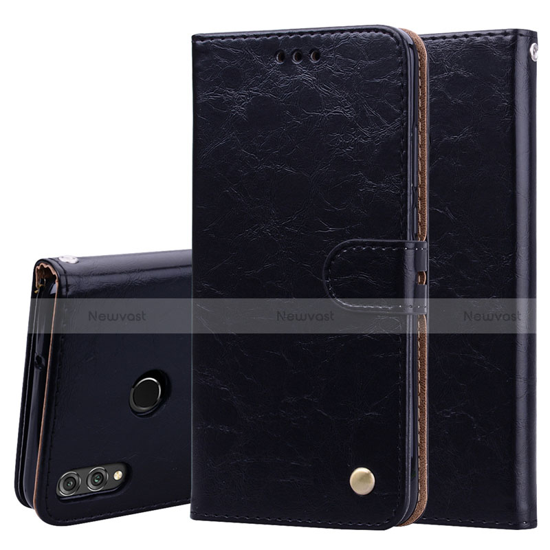 Leather Case Stands Flip Cover L06 Holder for Huawei Honor V10 Lite Black