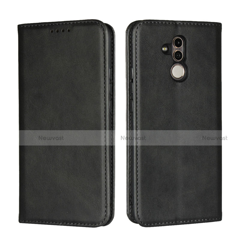 Leather Case Stands Flip Cover L06 Holder for Huawei Mate 20 Lite Black