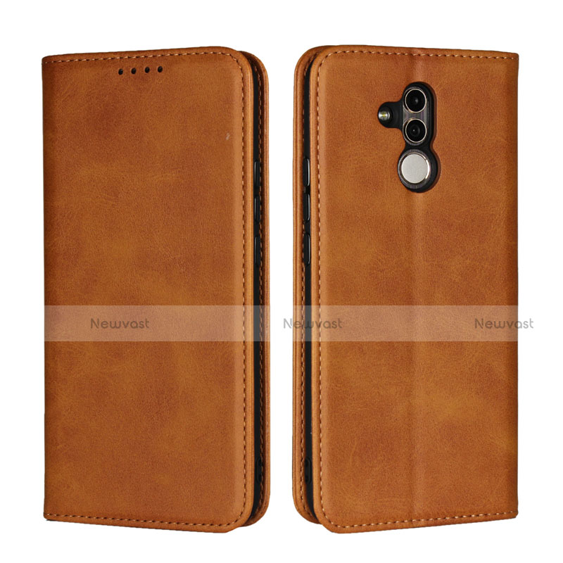 Leather Case Stands Flip Cover L06 Holder for Huawei Mate 20 Lite Orange