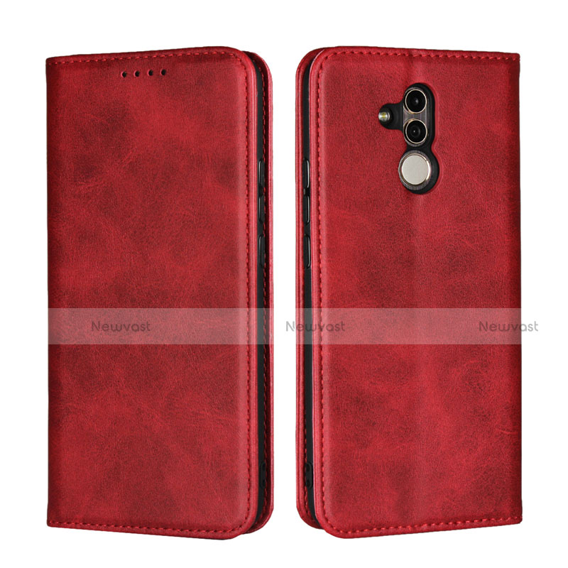 Leather Case Stands Flip Cover L06 Holder for Huawei Mate 20 Lite Red