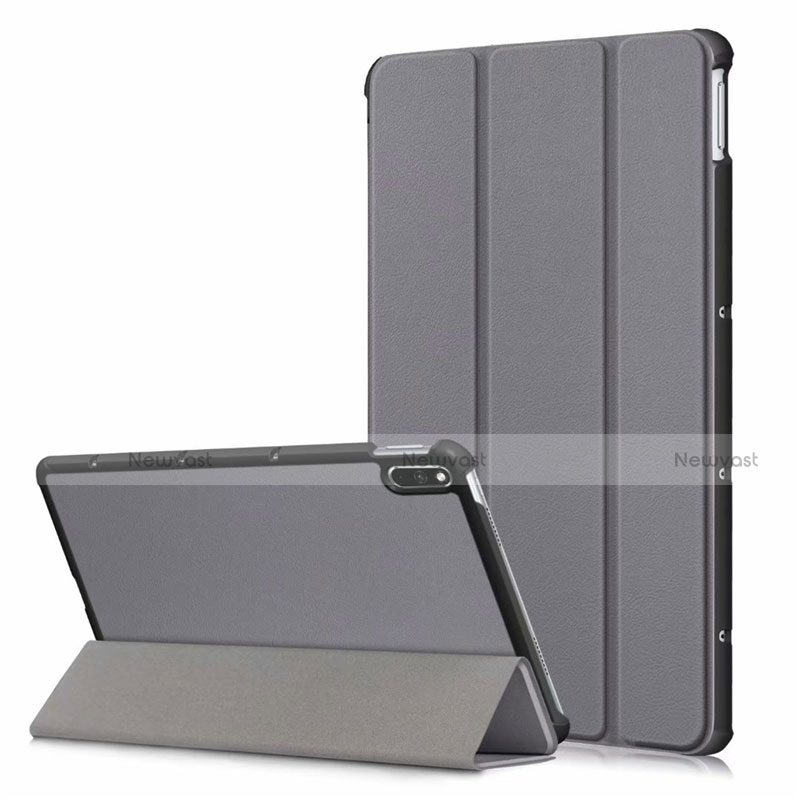 Leather Case Stands Flip Cover L06 Holder for Huawei MatePad Gray