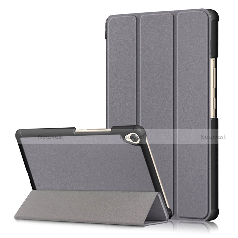 Leather Case Stands Flip Cover L06 Holder for Huawei MediaPad M6 8.4 Gray