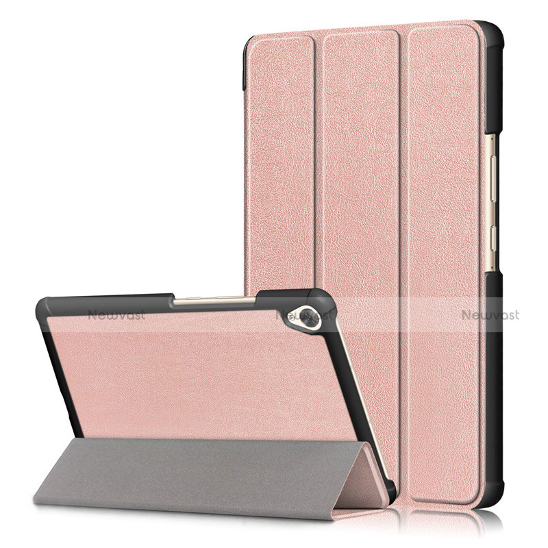 Leather Case Stands Flip Cover L06 Holder for Huawei MediaPad M6 8.4 Rose Gold