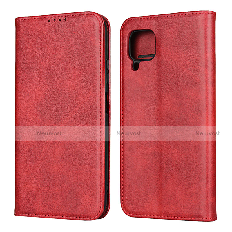 Leather Case Stands Flip Cover L06 Holder for Huawei Nova 7i Red