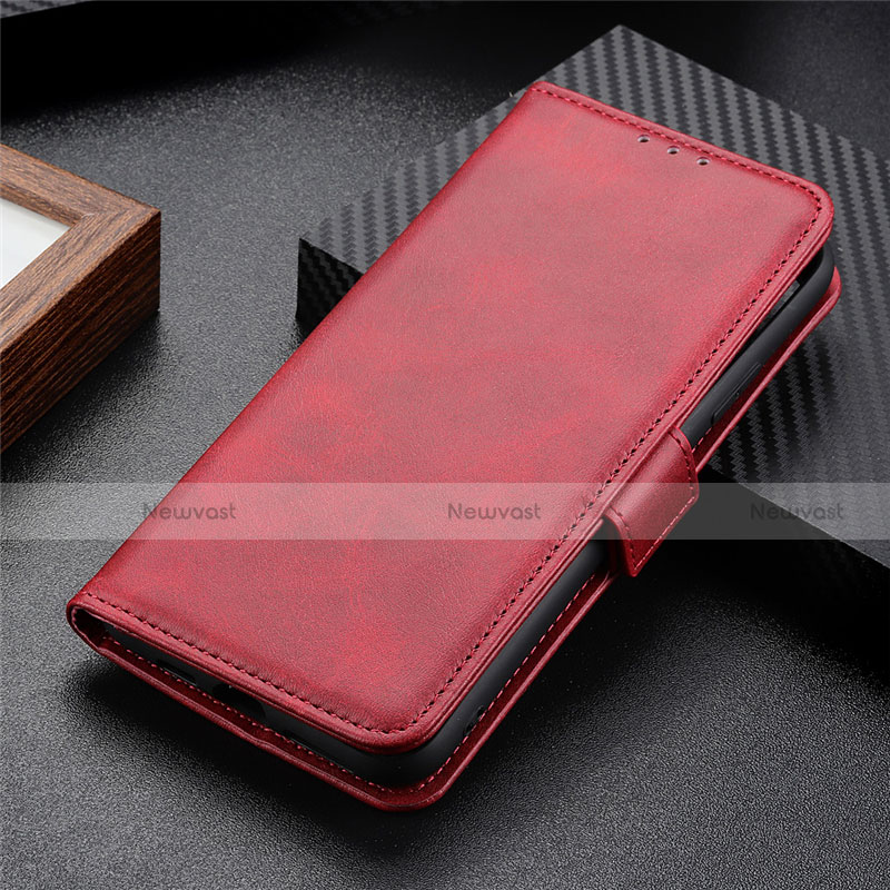 Leather Case Stands Flip Cover L06 Holder for Huawei Nova 8 SE 5G Red