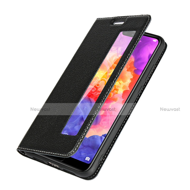 Leather Case Stands Flip Cover L06 Holder for Huawei P20