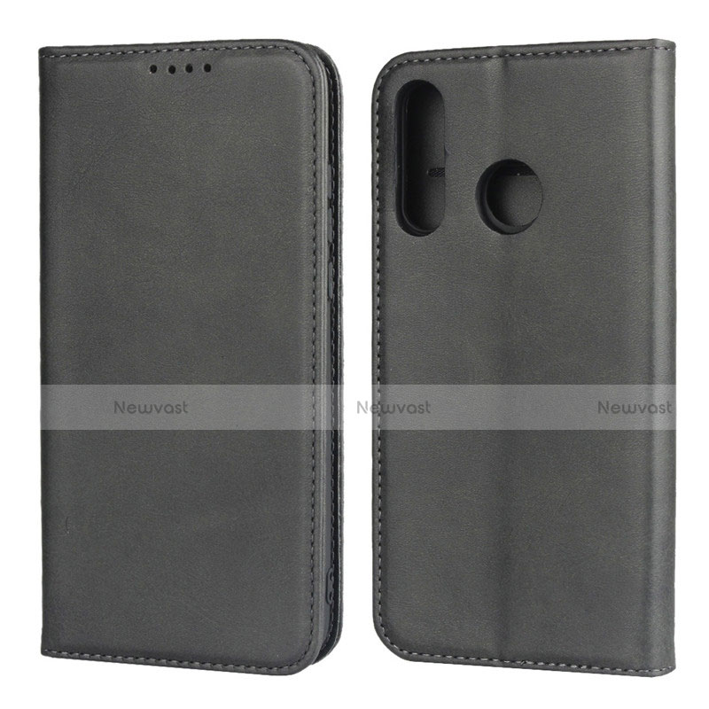 Leather Case Stands Flip Cover L06 Holder for Huawei P30 Lite Black