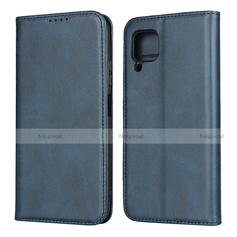 Leather Case Stands Flip Cover L06 Holder for Huawei P40 Lite Blue
