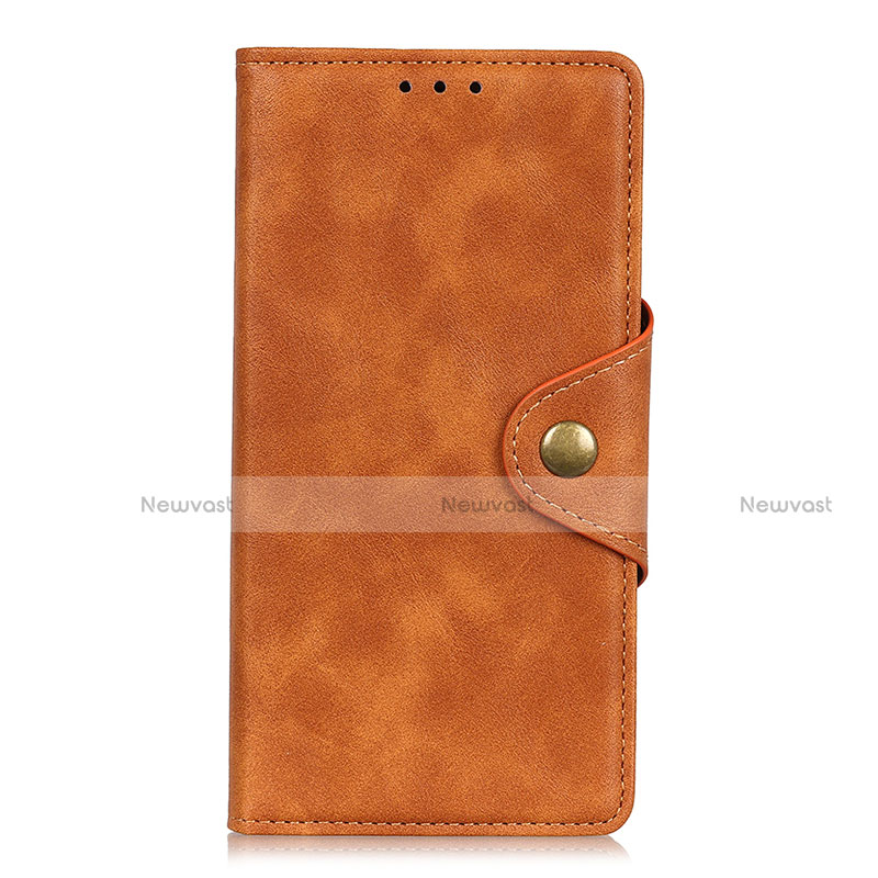 Leather Case Stands Flip Cover L06 Holder for LG K42 Orange