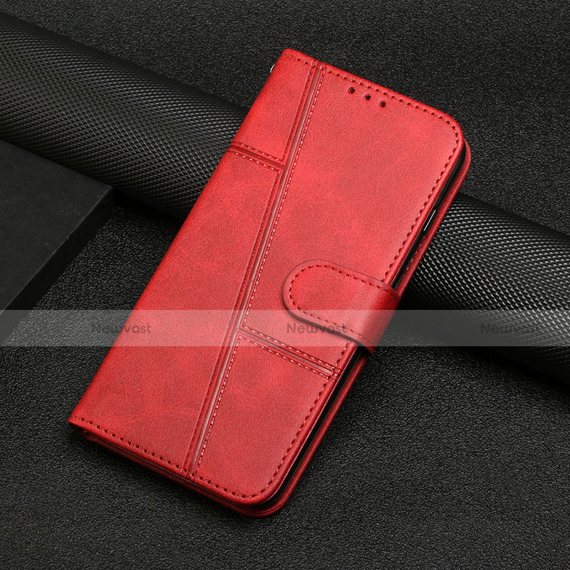 Leather Case Stands Flip Cover L06 Holder for Motorola Moto Edge S Pro 5G Red