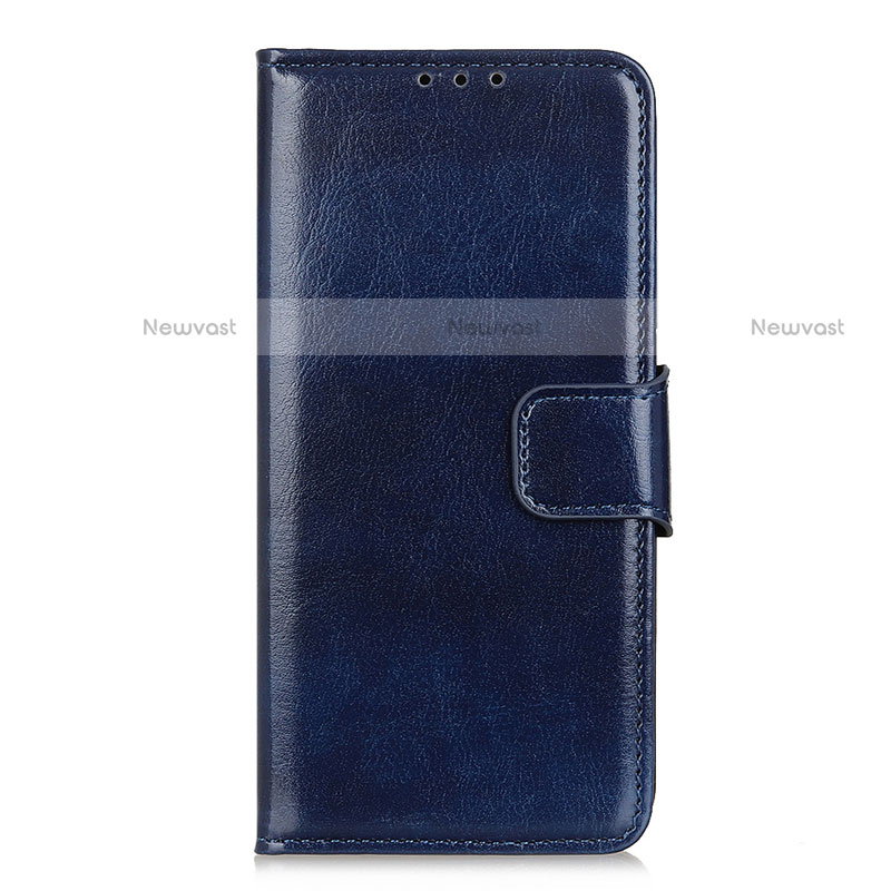 Leather Case Stands Flip Cover L06 Holder for Motorola Moto One 5G Blue