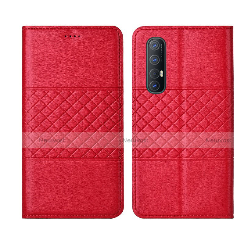 Leather Case Stands Flip Cover L06 Holder for Oppo Reno3 Pro