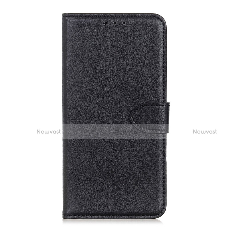 Leather Case Stands Flip Cover L06 Holder for Samsung Galaxy M01 Core Black