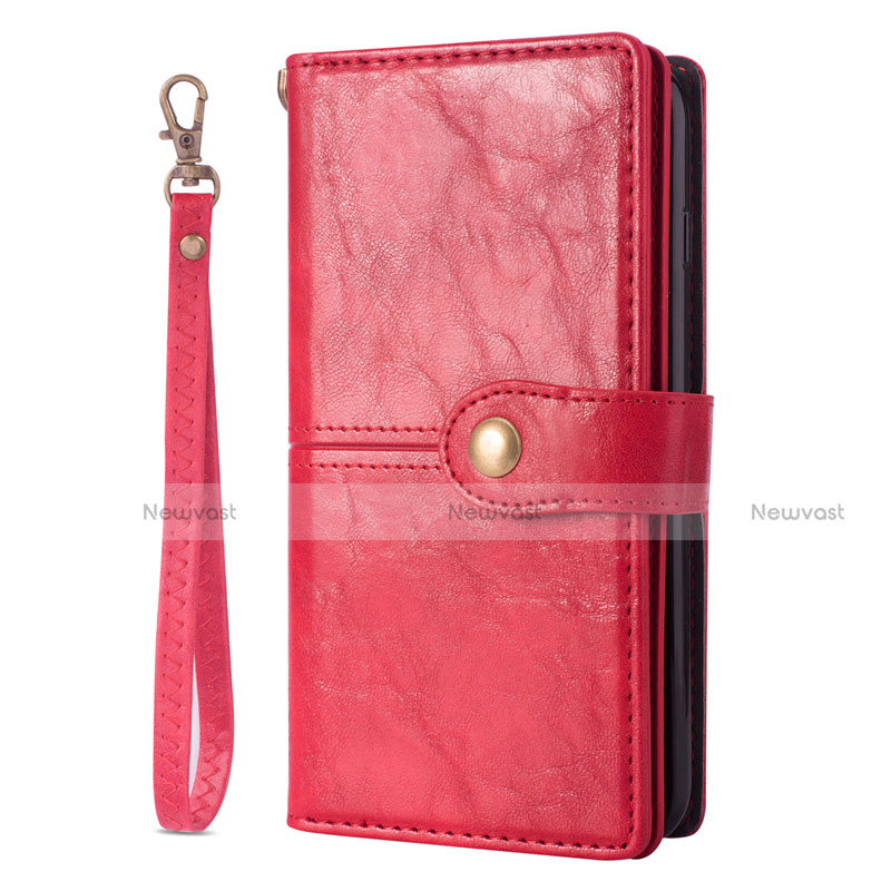 Leather Case Stands Flip Cover L06 Holder for Samsung Galaxy S20 Plus 5G Red