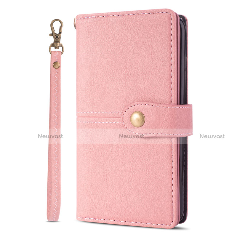 Leather Case Stands Flip Cover L06 Holder for Samsung Galaxy S20 Plus 5G Rose Gold