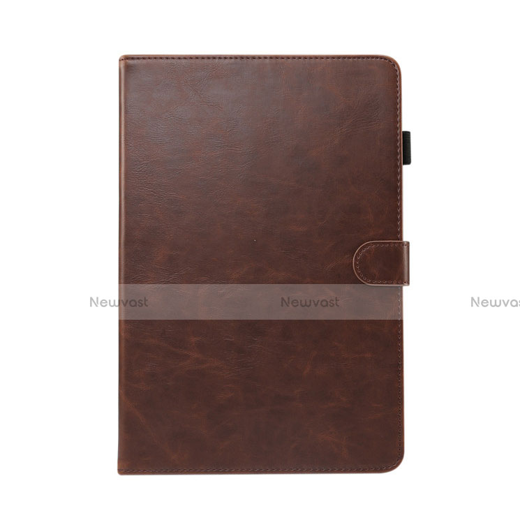 Leather Case Stands Flip Cover L06 Holder for Samsung Galaxy Tab S5e 4G 10.5 SM-T725 Brown