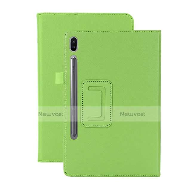 Leather Case Stands Flip Cover L06 Holder for Samsung Galaxy Tab S6 10.5 SM-T860 Green