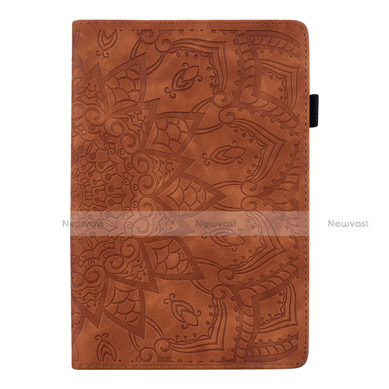Leather Case Stands Flip Cover L06 Holder for Samsung Galaxy Tab S6 Lite 10.4 SM-P610 Brown