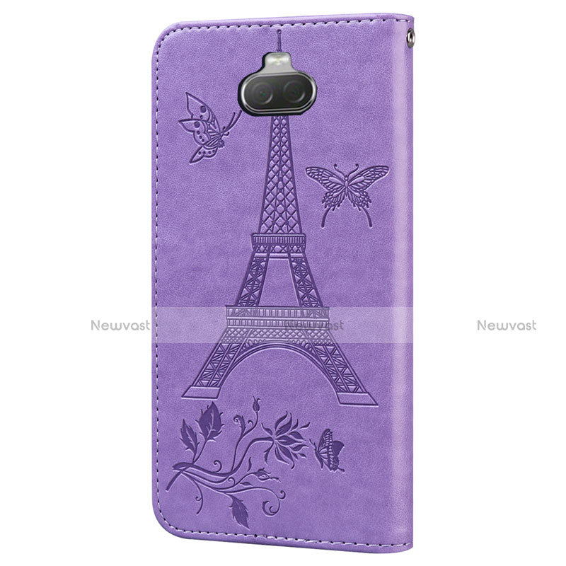 Leather Case Stands Flip Cover L06 Holder for Sony Xperia 8 Lite