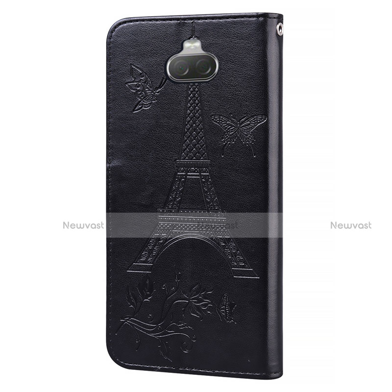 Leather Case Stands Flip Cover L06 Holder for Sony Xperia 8 Lite