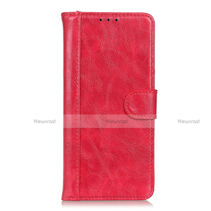 Leather Case Stands Flip Cover L06 Holder for Xiaomi Mi 10T 5G Red