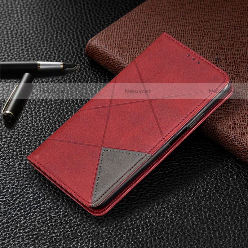 Leather Case Stands Flip Cover L06 Holder for Xiaomi Mi 11 5G Red