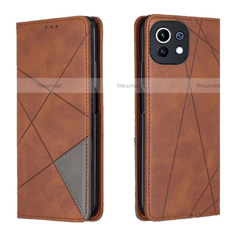 Leather Case Stands Flip Cover L06 Holder for Xiaomi Mi 11 Lite 4G
