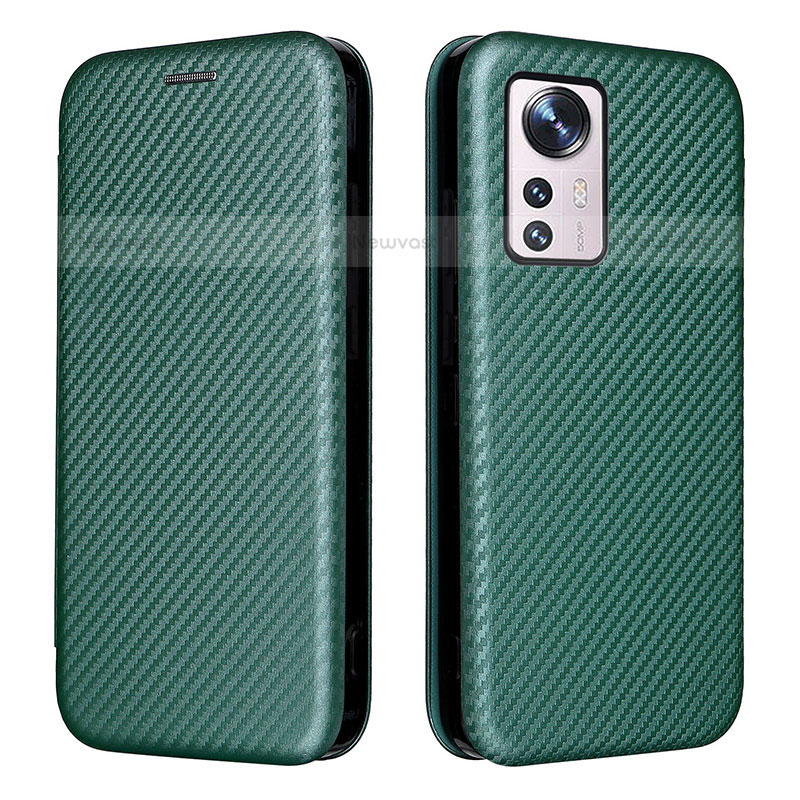Leather Case Stands Flip Cover L06 Holder for Xiaomi Mi 12 Lite 5G Green