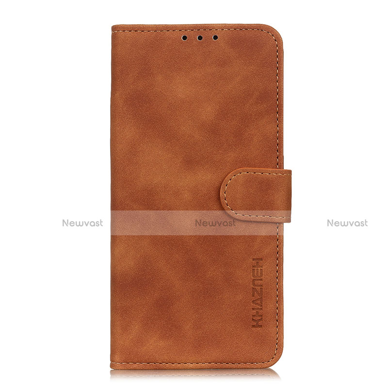Leather Case Stands Flip Cover L06 Holder for Xiaomi Poco X3 NFC Light Brown