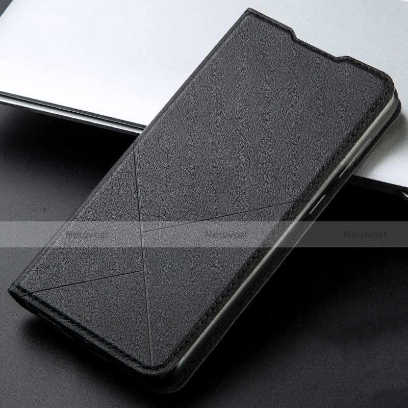 Leather Case Stands Flip Cover L06 Holder for Xiaomi Redmi K30 5G Black