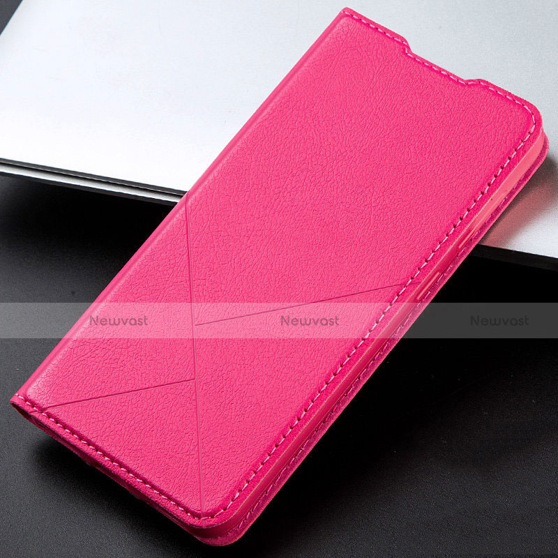 Leather Case Stands Flip Cover L06 Holder for Xiaomi Redmi K30 5G Hot Pink