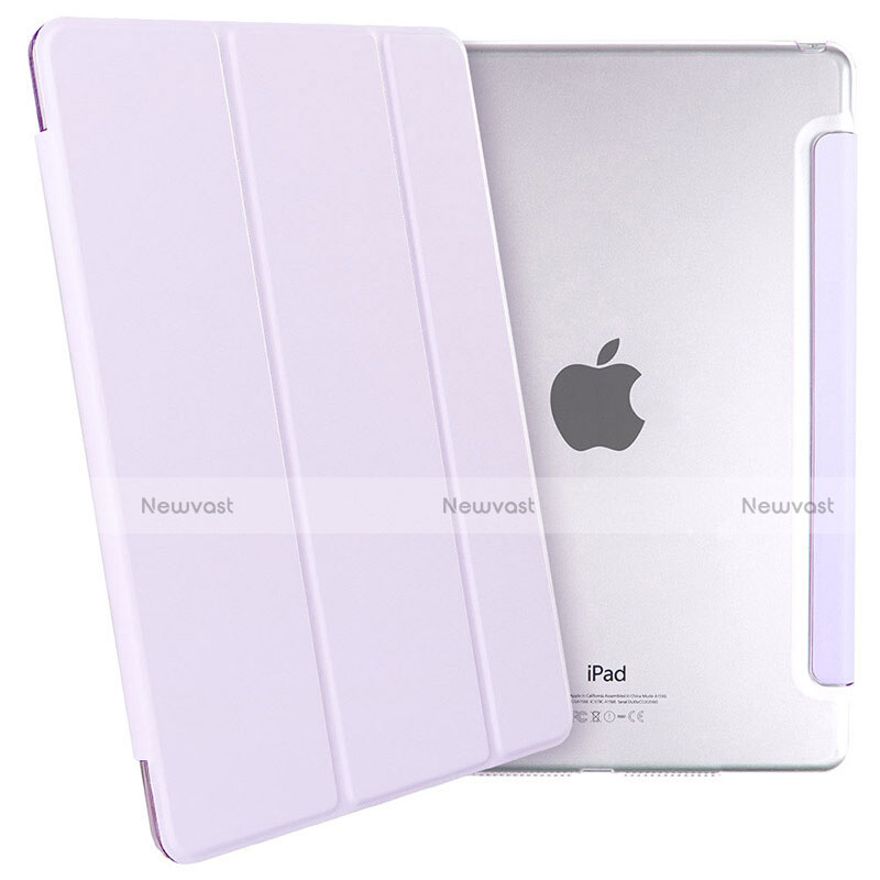 Leather Case Stands Flip Cover L07 for Apple iPad Mini 2 Purple