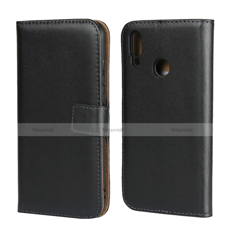Leather Case Stands Flip Cover L07 for Huawei Honor 10 Lite Black