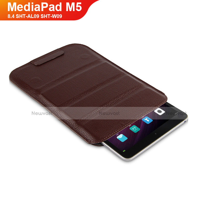 Leather Case Stands Flip Cover L07 for Huawei MediaPad M5 8.4 SHT-AL09 SHT-W09 Brown