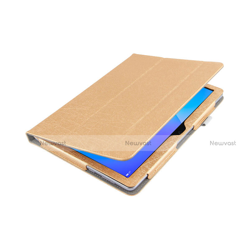 Leather Case Stands Flip Cover L07 for Huawei MediaPad T3 10 AGS-L09 AGS-W09 Gold