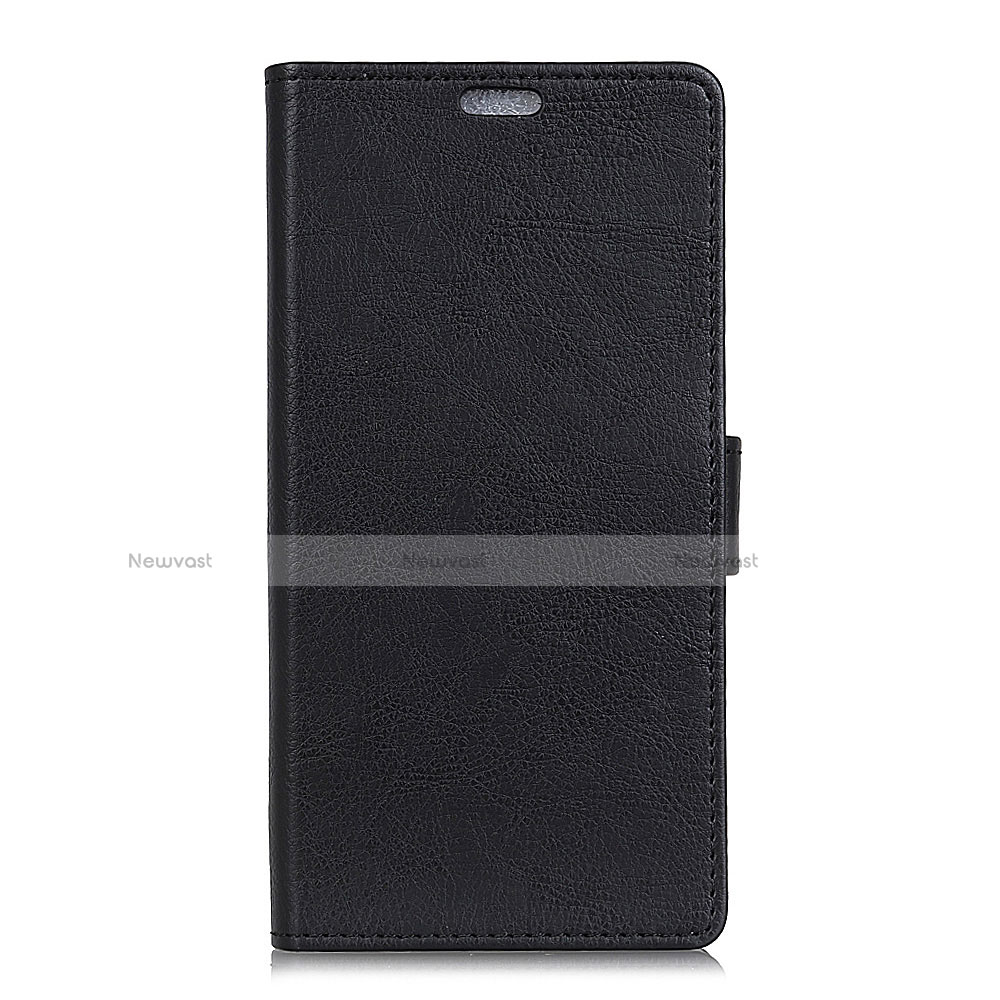 Leather Case Stands Flip Cover L07 Holder for Alcatel 1X (2019) Black