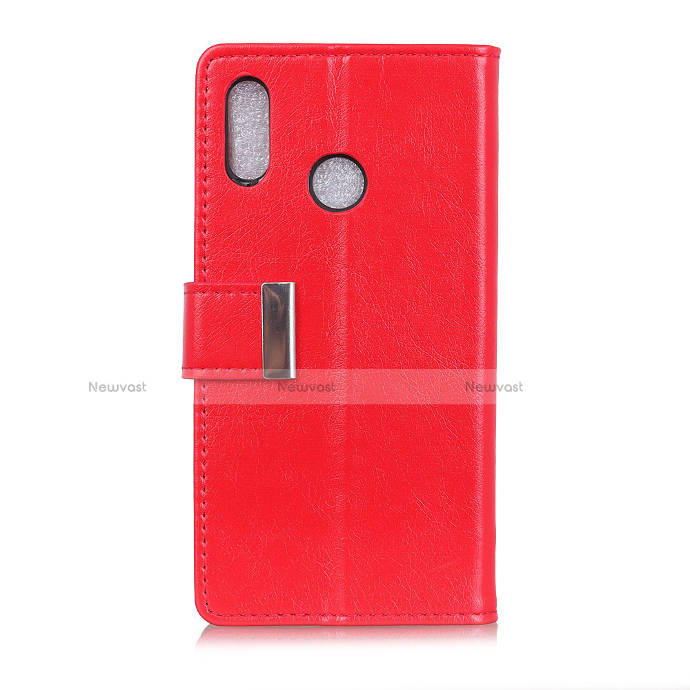 Leather Case Stands Flip Cover L07 Holder for Asus Zenfone 5 ZS620KL Red