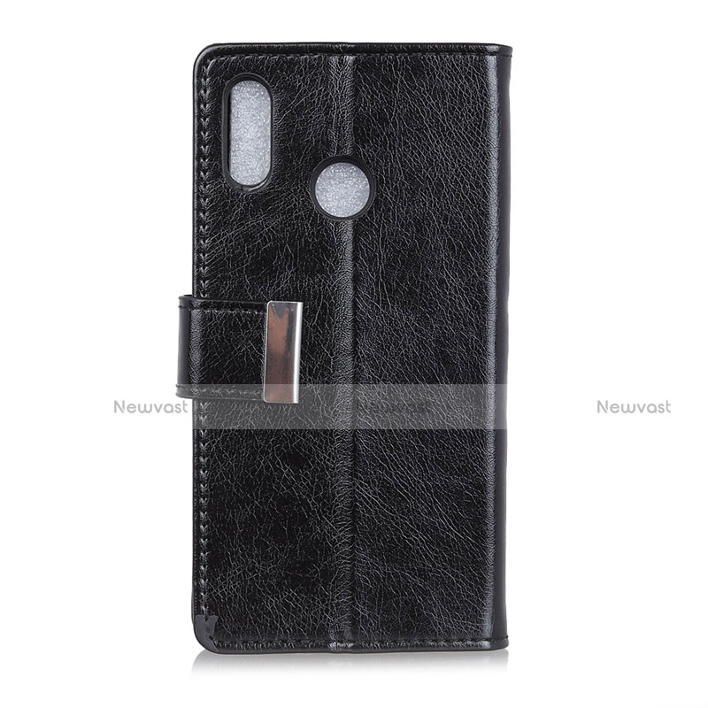 Leather Case Stands Flip Cover L07 Holder for Asus Zenfone Max ZB555KL Black