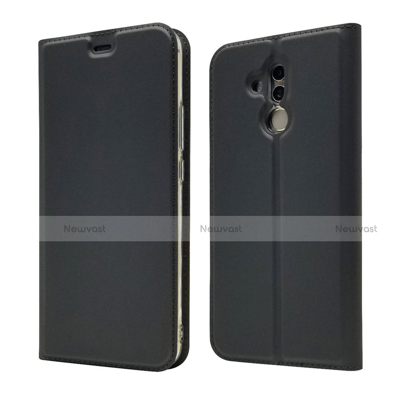 Leather Case Stands Flip Cover L07 Holder for Huawei Mate 20 Lite Black