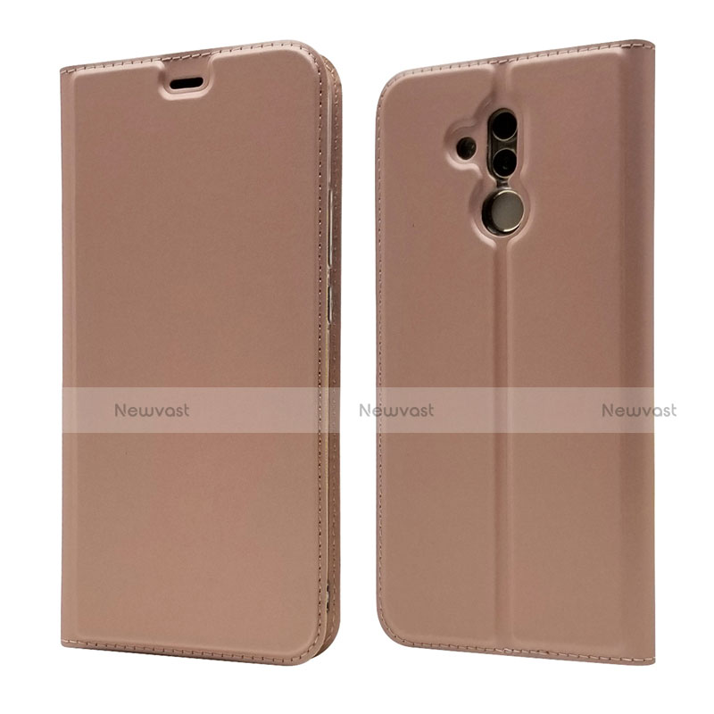 Leather Case Stands Flip Cover L07 Holder for Huawei Mate 20 Lite Rose Gold