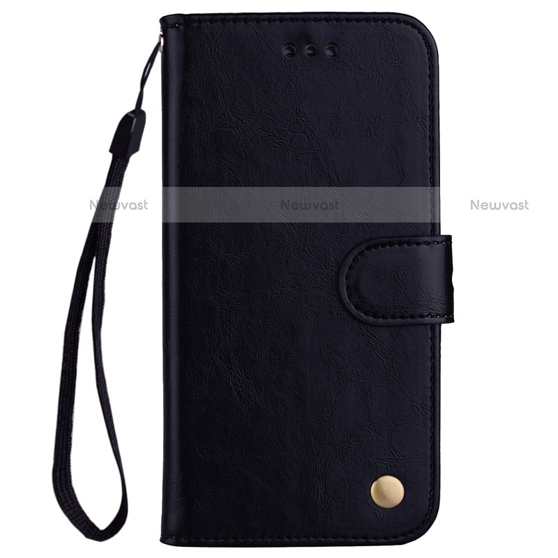 Leather Case Stands Flip Cover L07 Holder for Huawei P20 Lite Black